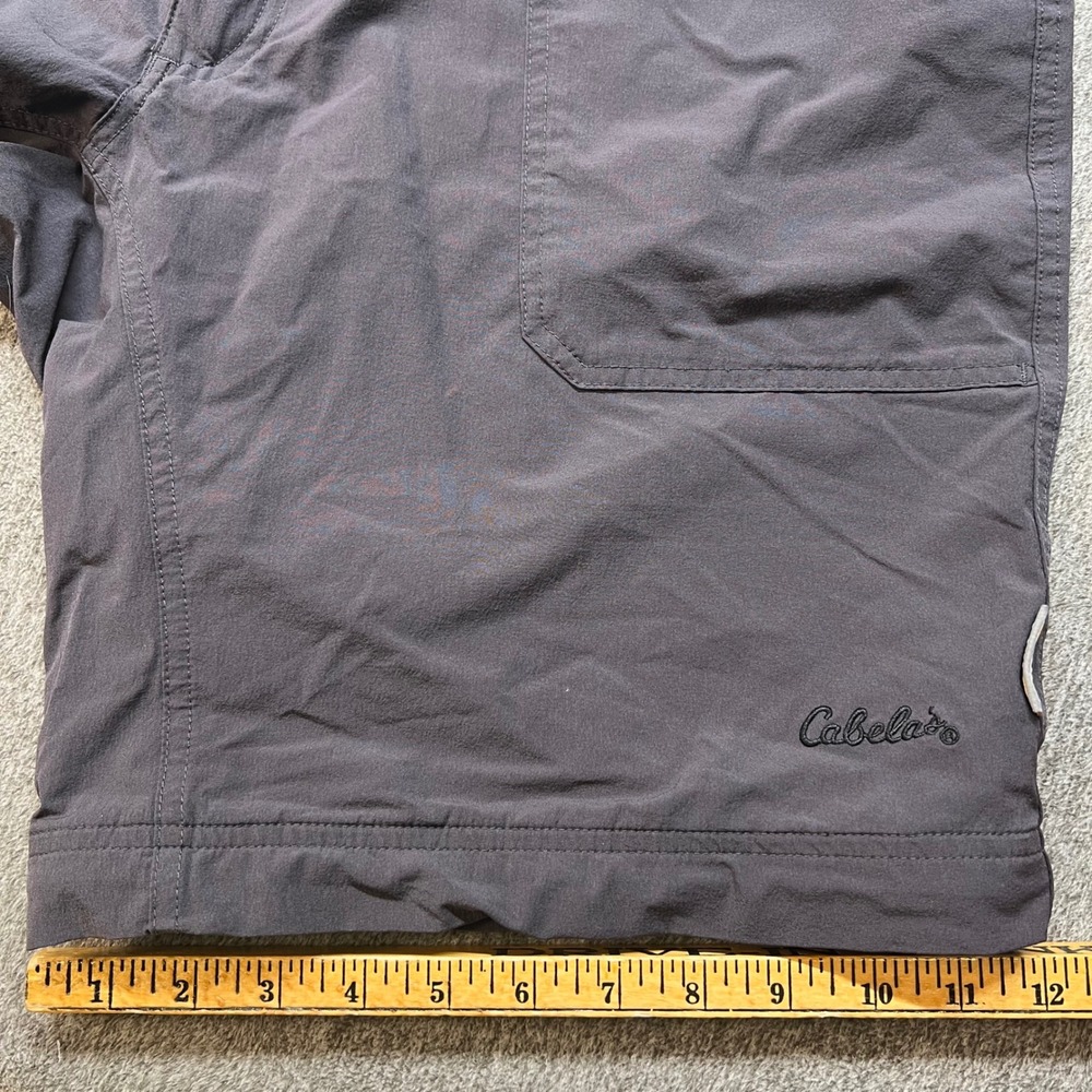 Cabelas Insect Defense Cargo Shorts Mens 38 Gray Hiking Fishing Outdoor 77 - Picture 7 of 8